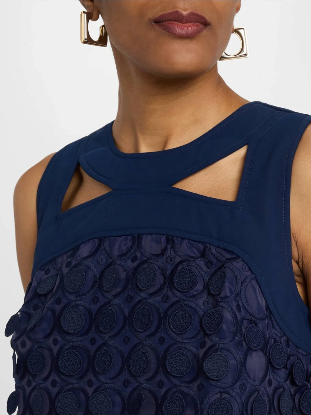 Womens Trina Turk Bev 2 Cutout Woven Paillette Mini Dress Like New Condition 12